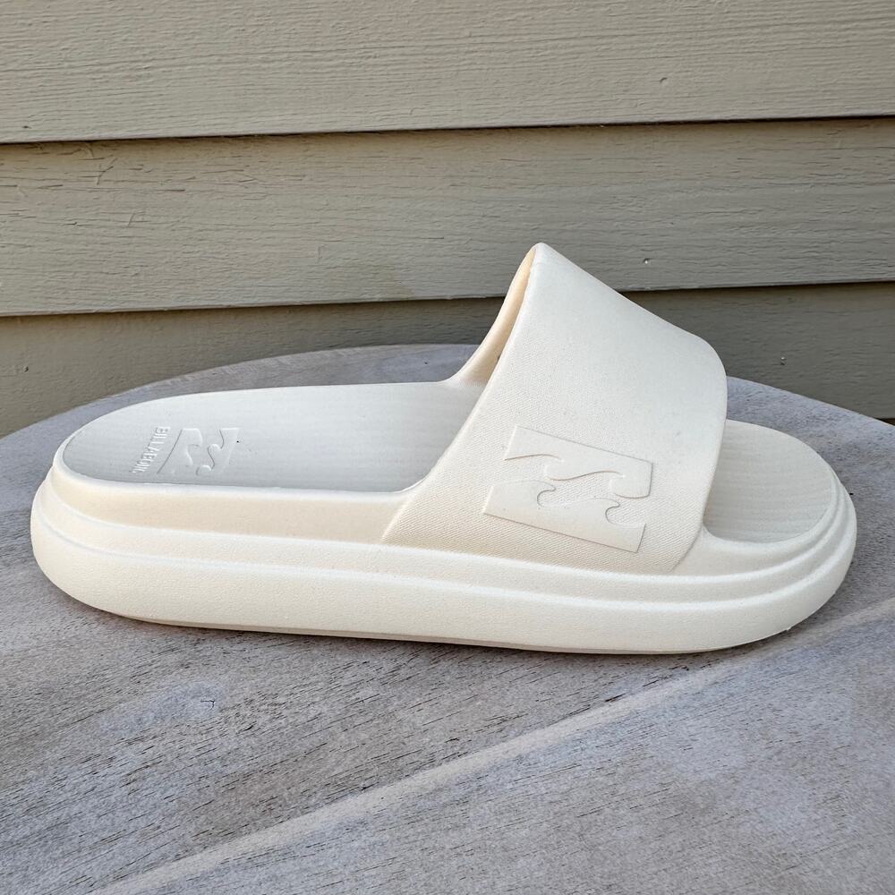 Billabong Cloud Mens Recovery Slides Size 6 Cream Cushioned Sandals New - Picture 5 of 12